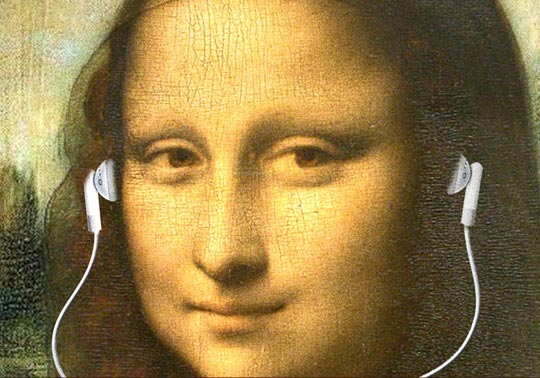 Mona Lisa with earbuds would fit right in at Melt