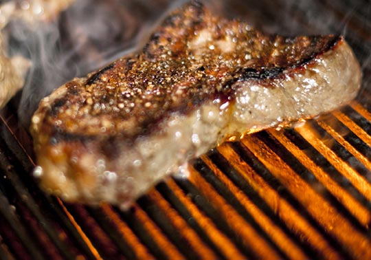 perfectly grilled steak is a specialty at blue in Bethlehem, PA